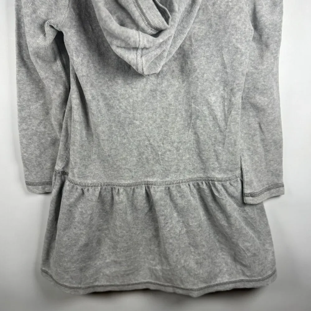 Gap Kids Girls XSmall 4-5 Gray Long Sleeve Hooded TShirt Dress Sweatshirt Casual